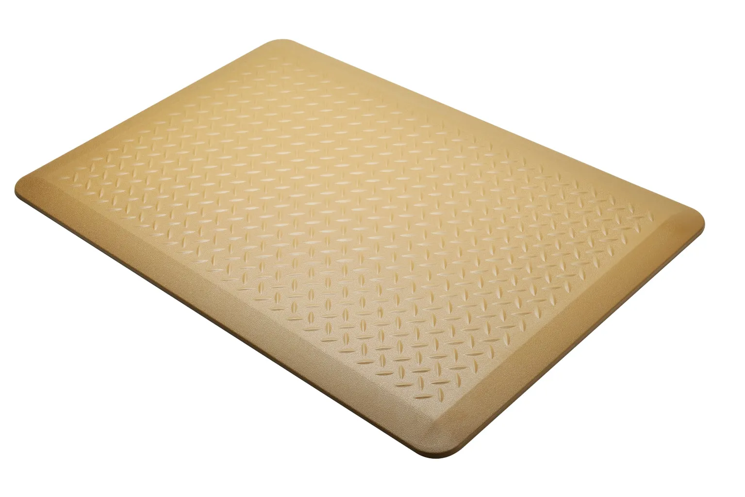 # 18003-12 Anti-Fatigue, Ergonomically Engineered, Non-Toxic, Non-Slip, Waterproof, All-Purpose PU Floor Mat, Tread Plate Pattern, 24" x 36" x .7" thickness, Ice Coffee Color (2 Pack)