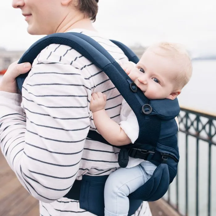 [1 year local warranty] Ergobaby Omni 360 Cool Air Mesh Baby Carrier - Midnight Blue