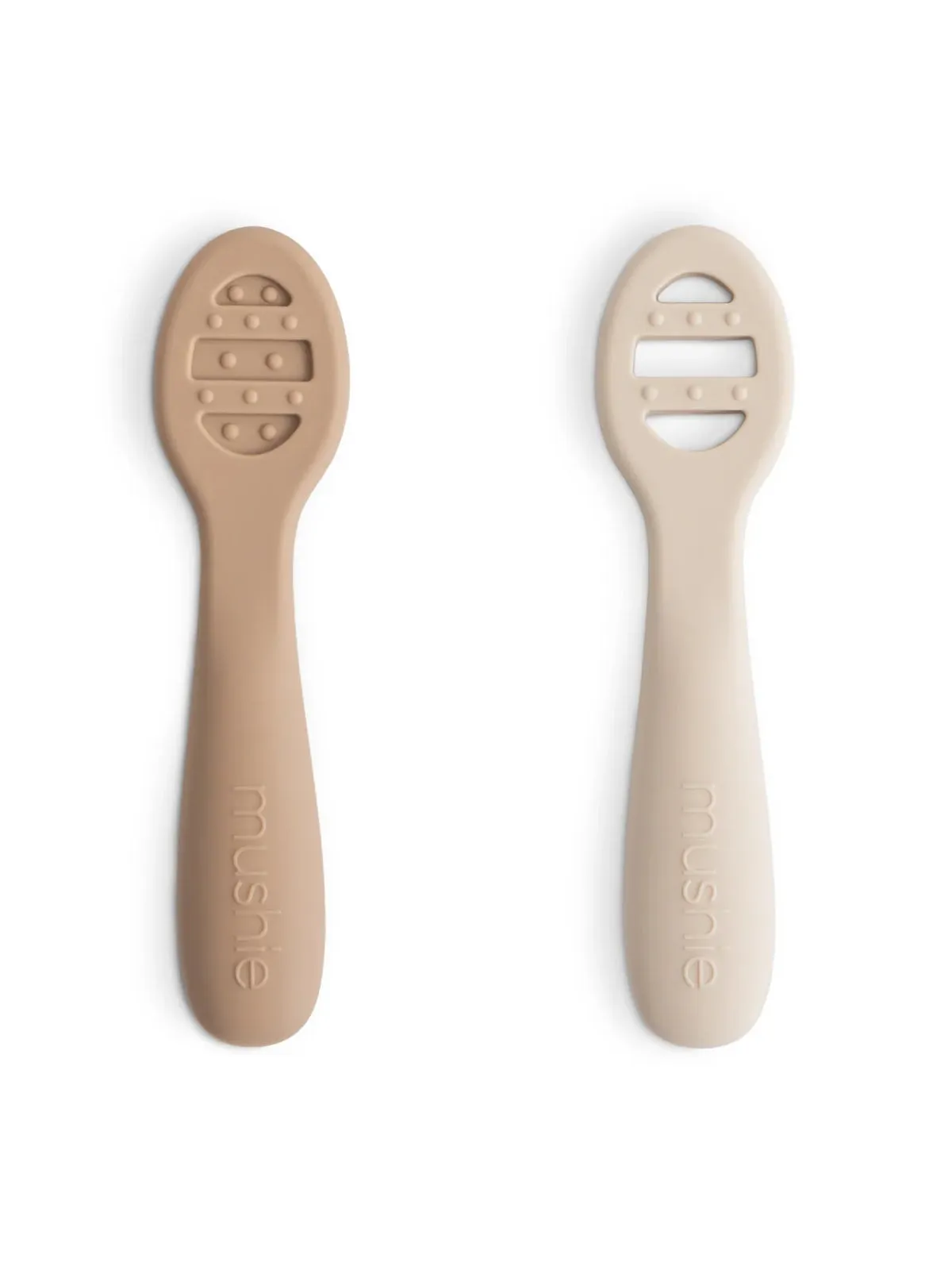 2-Pack First Feeding Baby Spoons, Natural/Shifting Sand