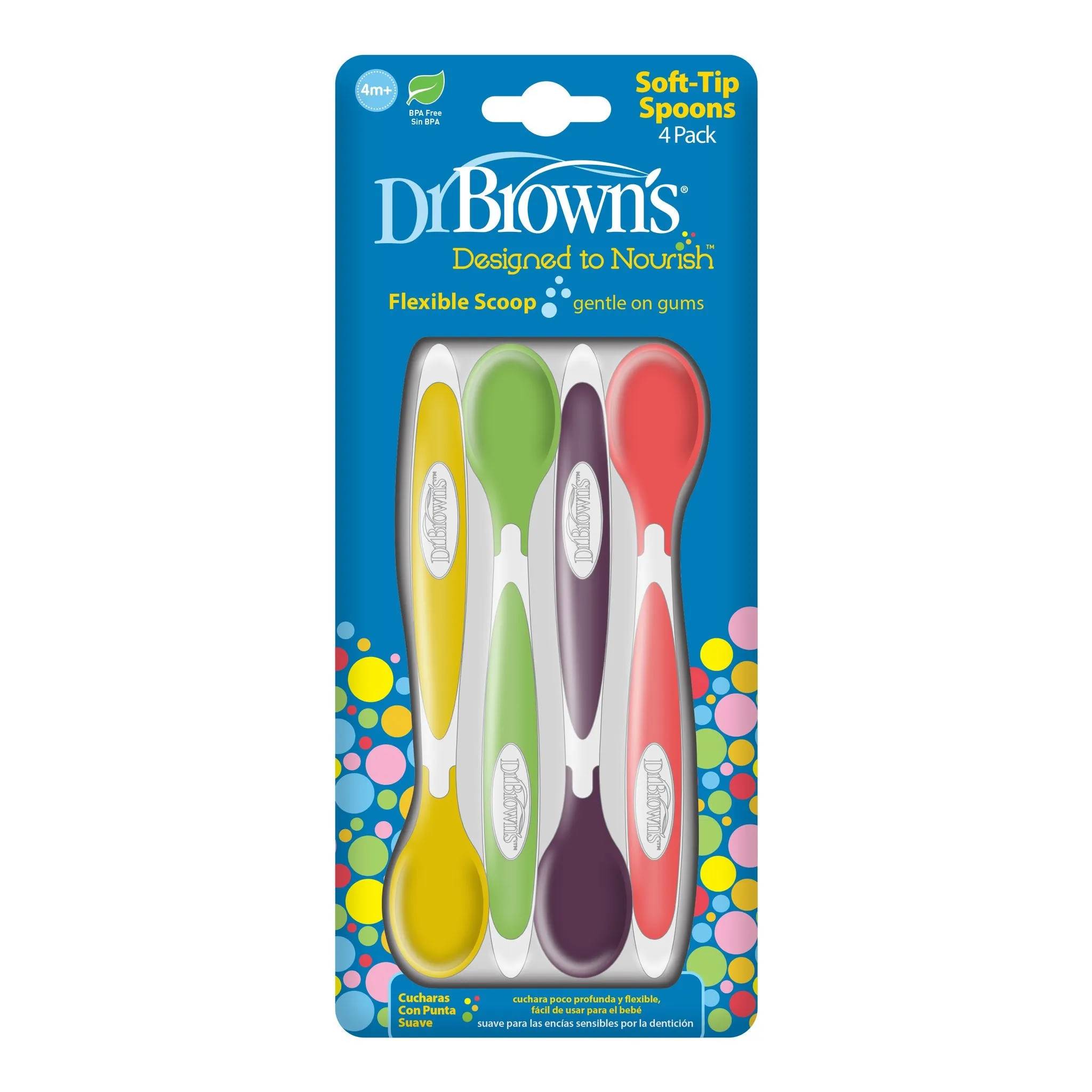 [3-Pack] Dr Brown's Soft Tip Spoons 4-Pack