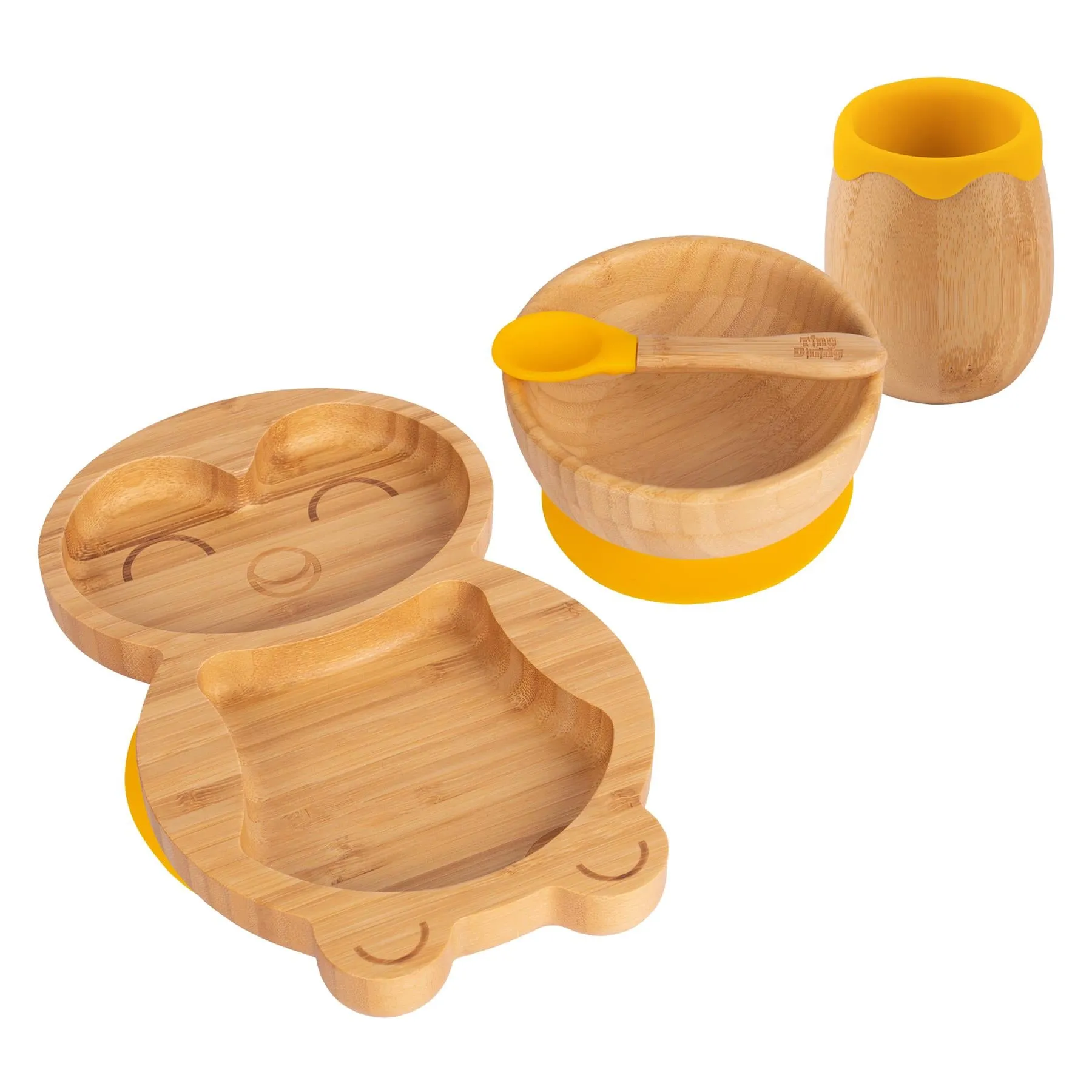 4pc Pickles the Penguin Bamboo Suction toddler, child and Baby Feeding Set