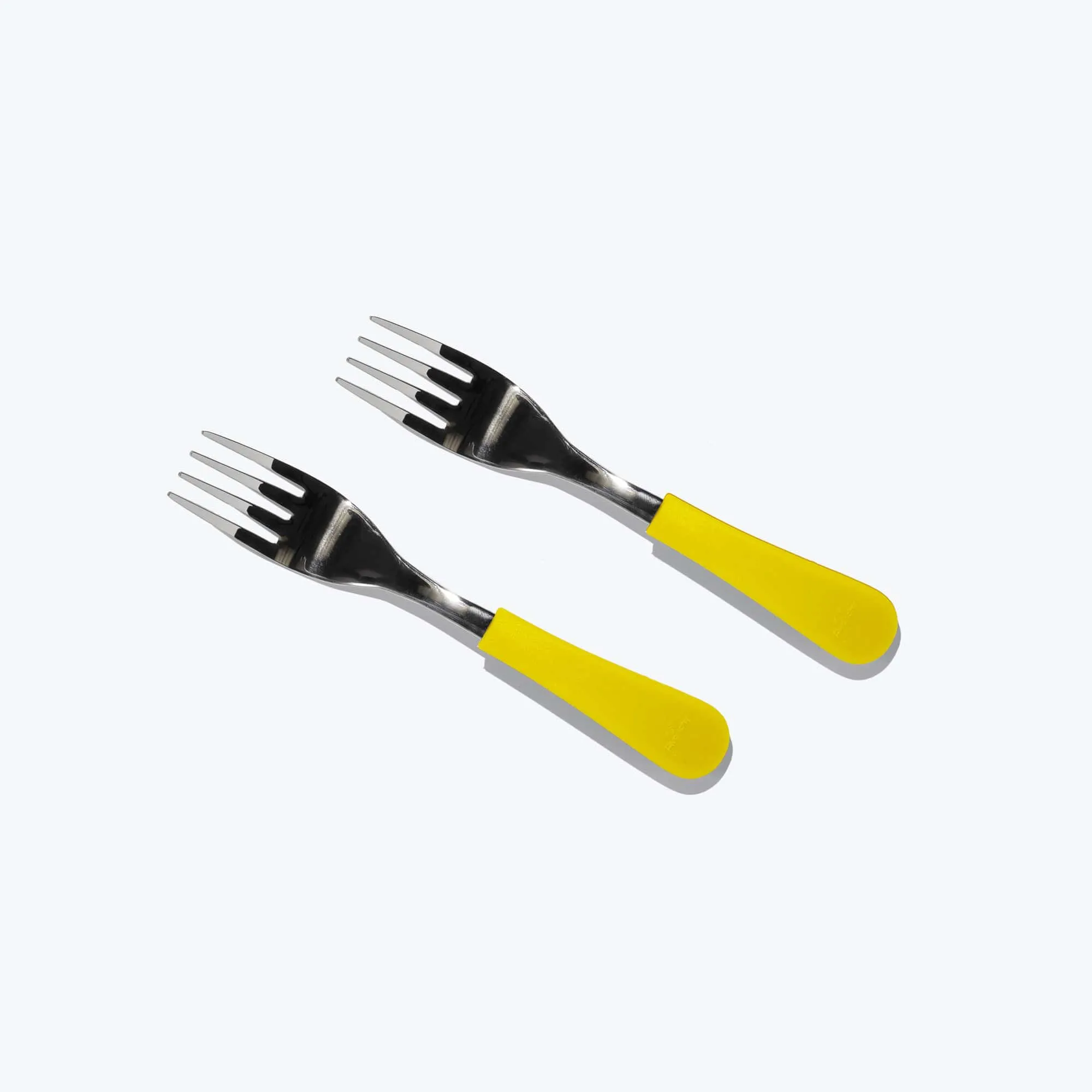 Avanchy Stainless Steel Baby Forks - Pack of 2 - Yellow