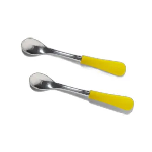 Avanchy Stainless Steel Infant Spoons 2 Pack. (Younger Babies)