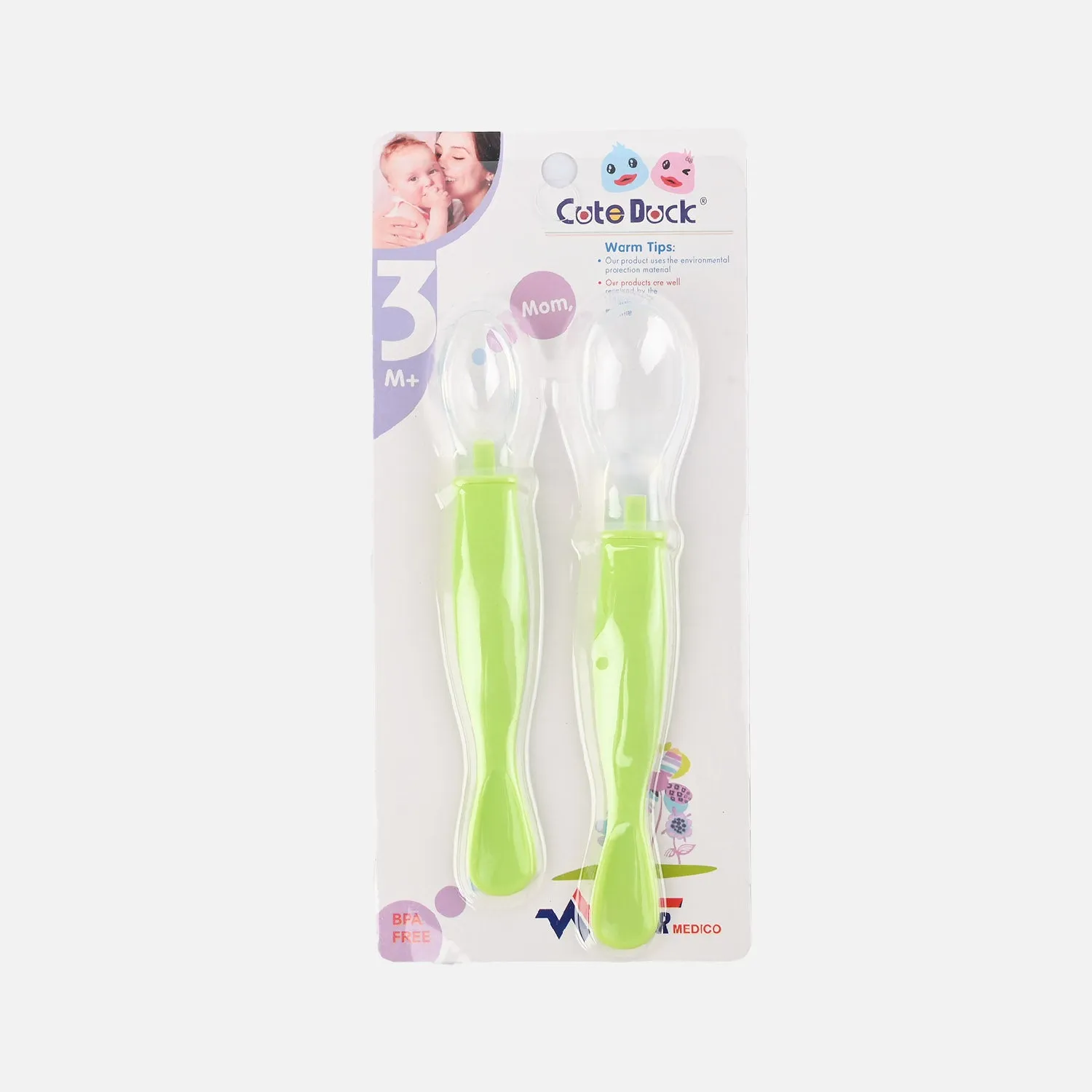 Baby Silicon Spoon 2PCs | Green