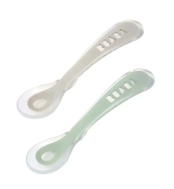 Beaba Baby First Foods - Travel Set of 2 - Cloud/Sage