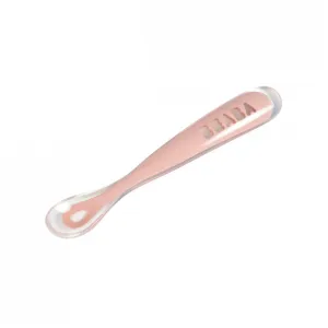 BEABA First Foods Single Silicone Spoon - Rose