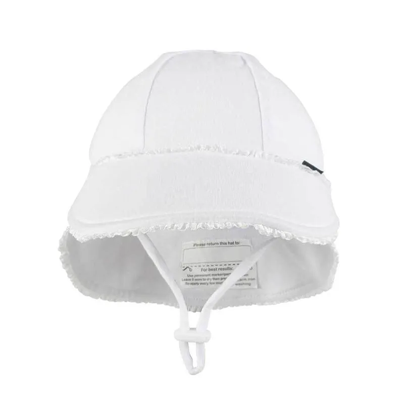 Bedhead Legionnaire Hat Ruffle Trim - White