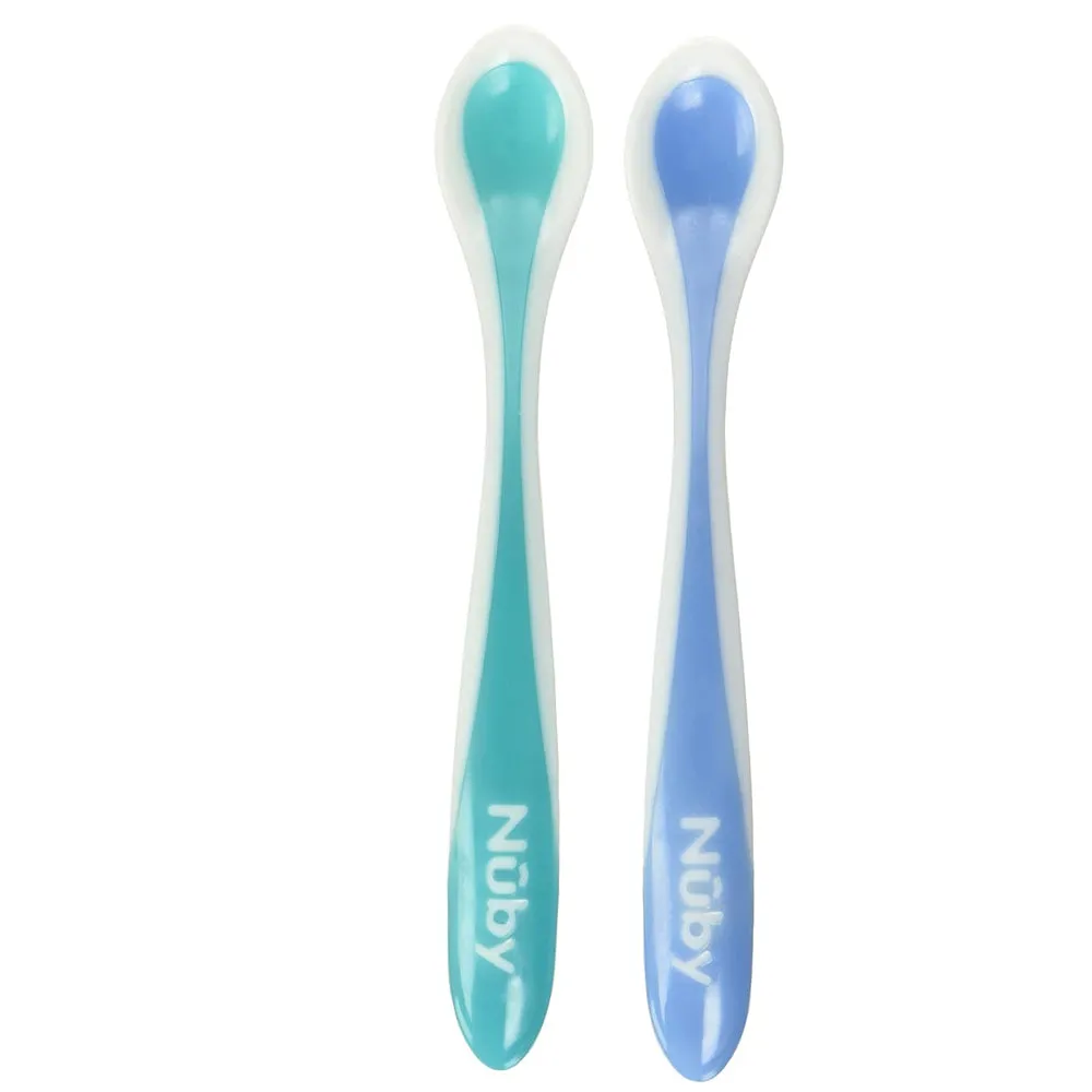 Blue And Green Hot Safe Spoons Pack Of 2