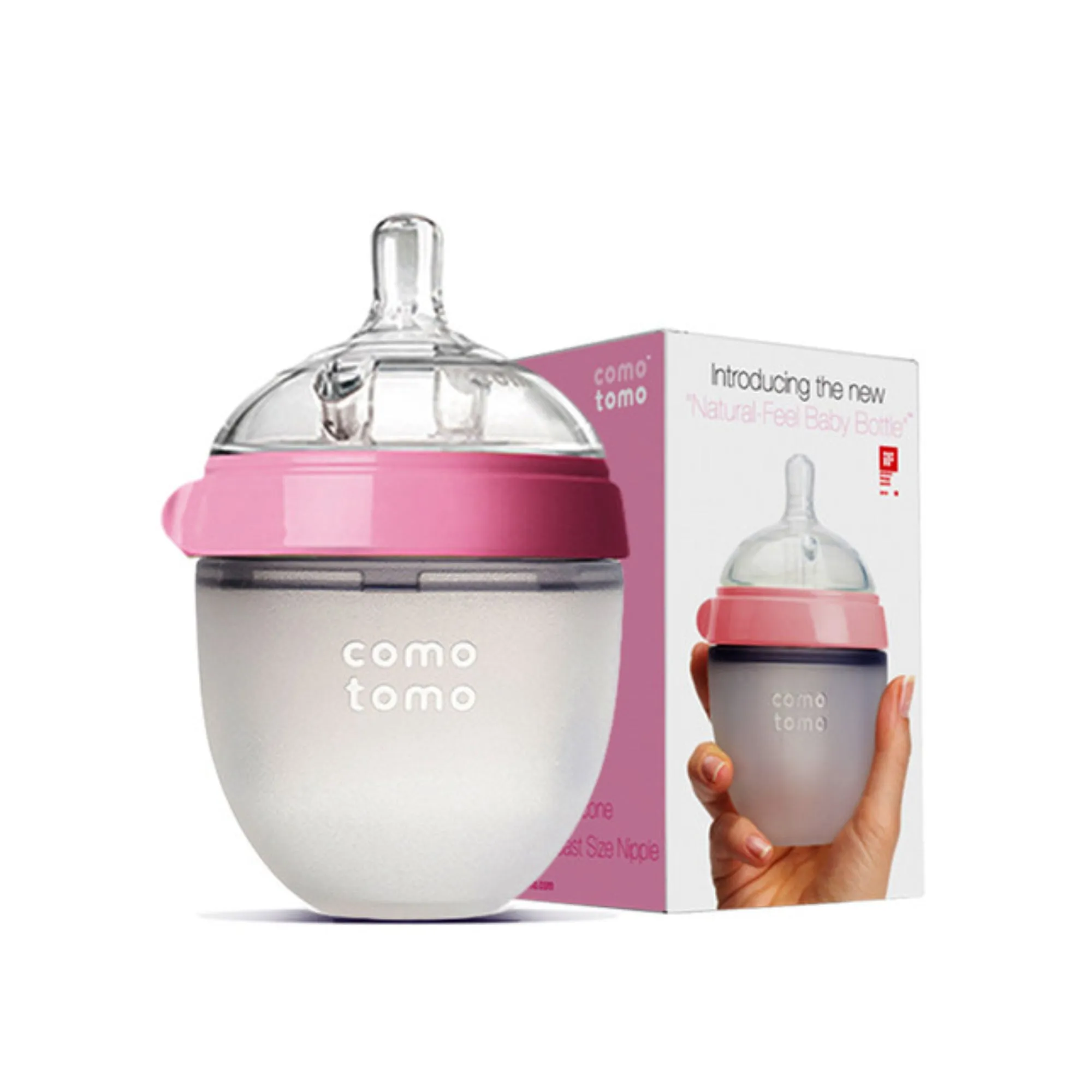 COMOTOMO Silicone Baby Bottle 150ml - Pink