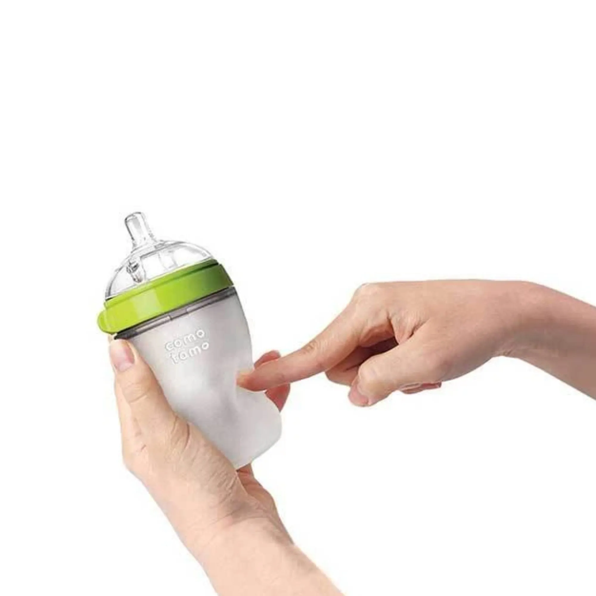 COMOTOMO Silicone Baby Bottle 250ml - Green