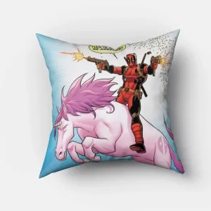 Deadpool Unicorn Square Pillow