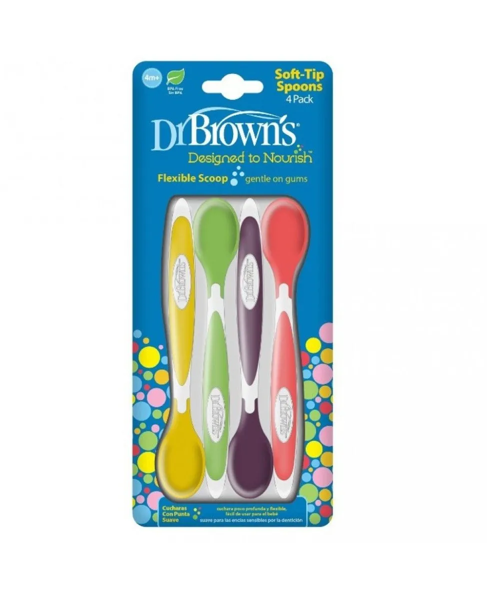 Dr.Brown's Soft Tip Spoons, 4-pack - Multicolor