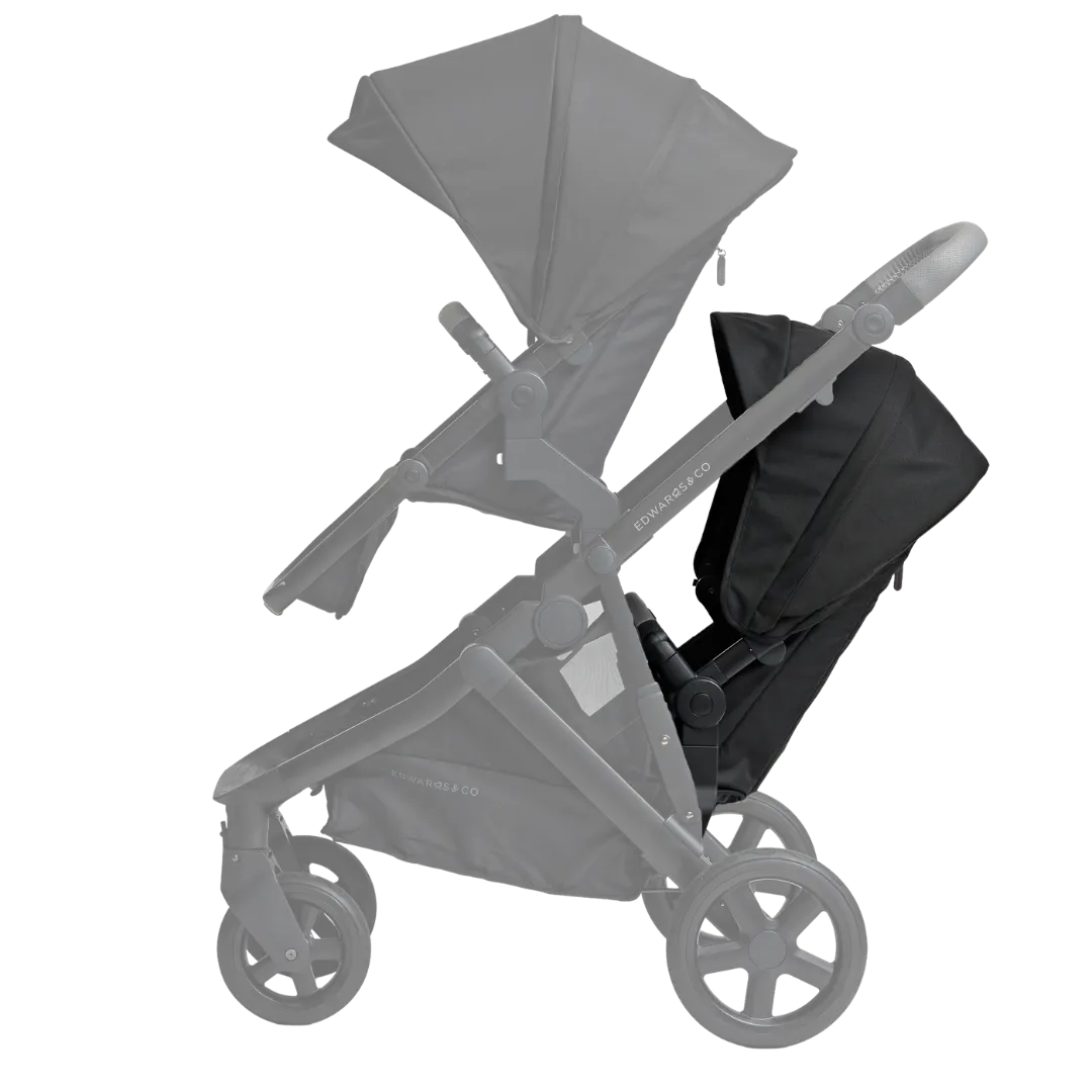 Edwards & Co Olive Double Stroller - Black Luxe