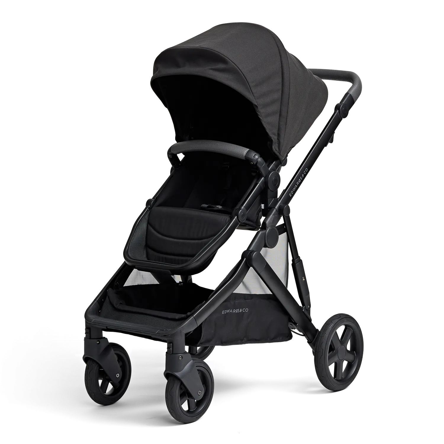 Edwards & Co Olive Double Stroller - Black Luxe