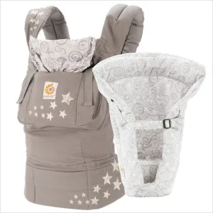 Ergo Baby Carrier in Galaxy Grey with Galaxy Grey Insert