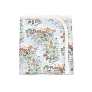 Florida Map Baby Blanket- Pima