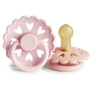 FRIGG Anderson Fairytale Natural Rubber Baby Pacifier - White Lilac/Pretty in Peach