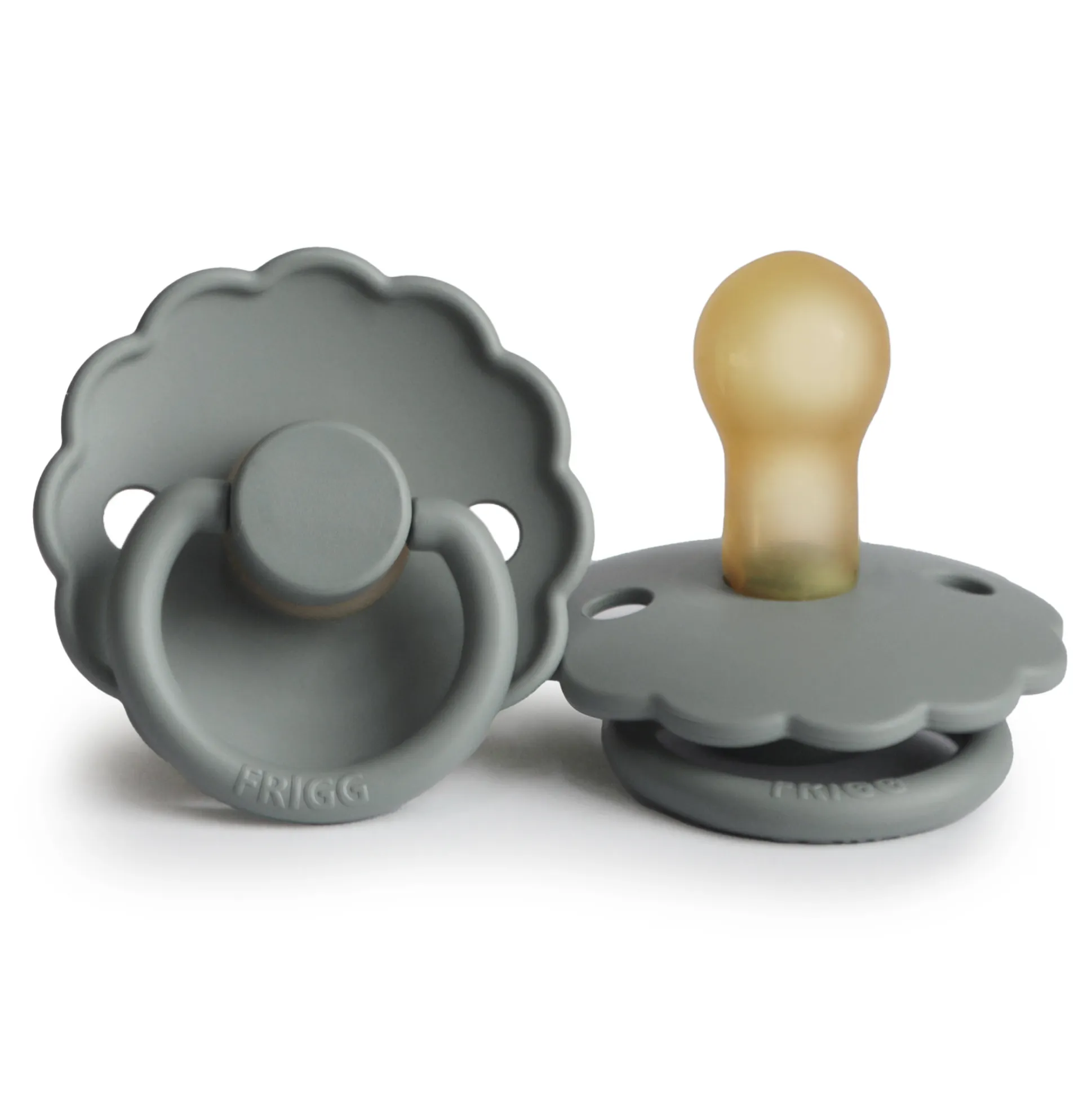 FRIGG Daisy Latex Baby Pacifier 1-Pack French Gray