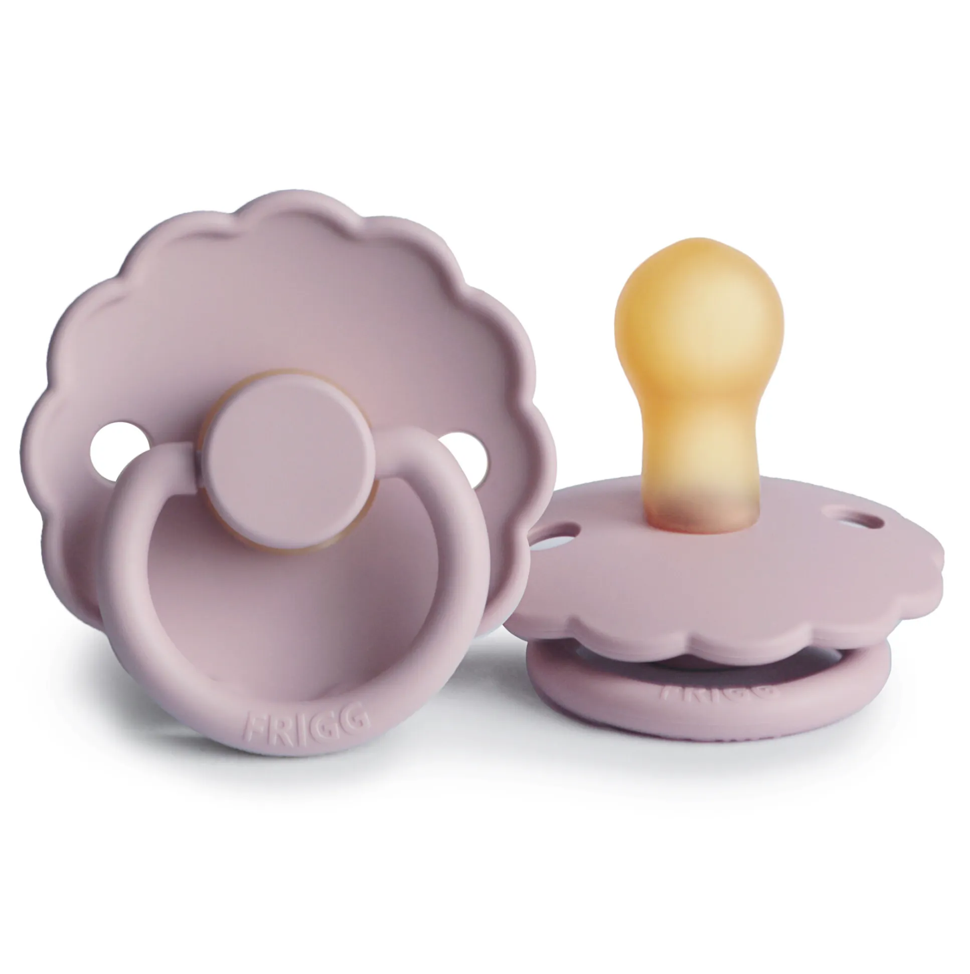 FRIGG Daisy Latex Baby Pacifier 2-Pack Baby Pink/Soft Lilac