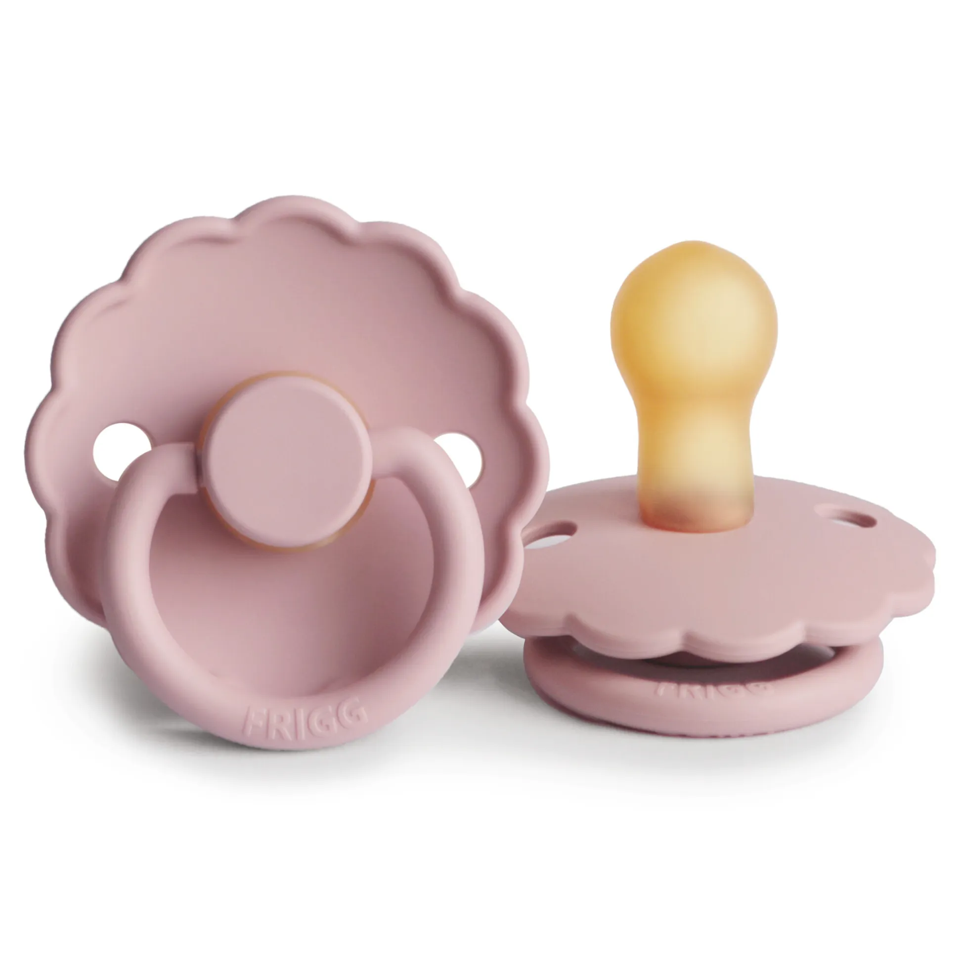 FRIGG Daisy Latex Baby Pacifier 2-Pack Baby Pink/Soft Lilac