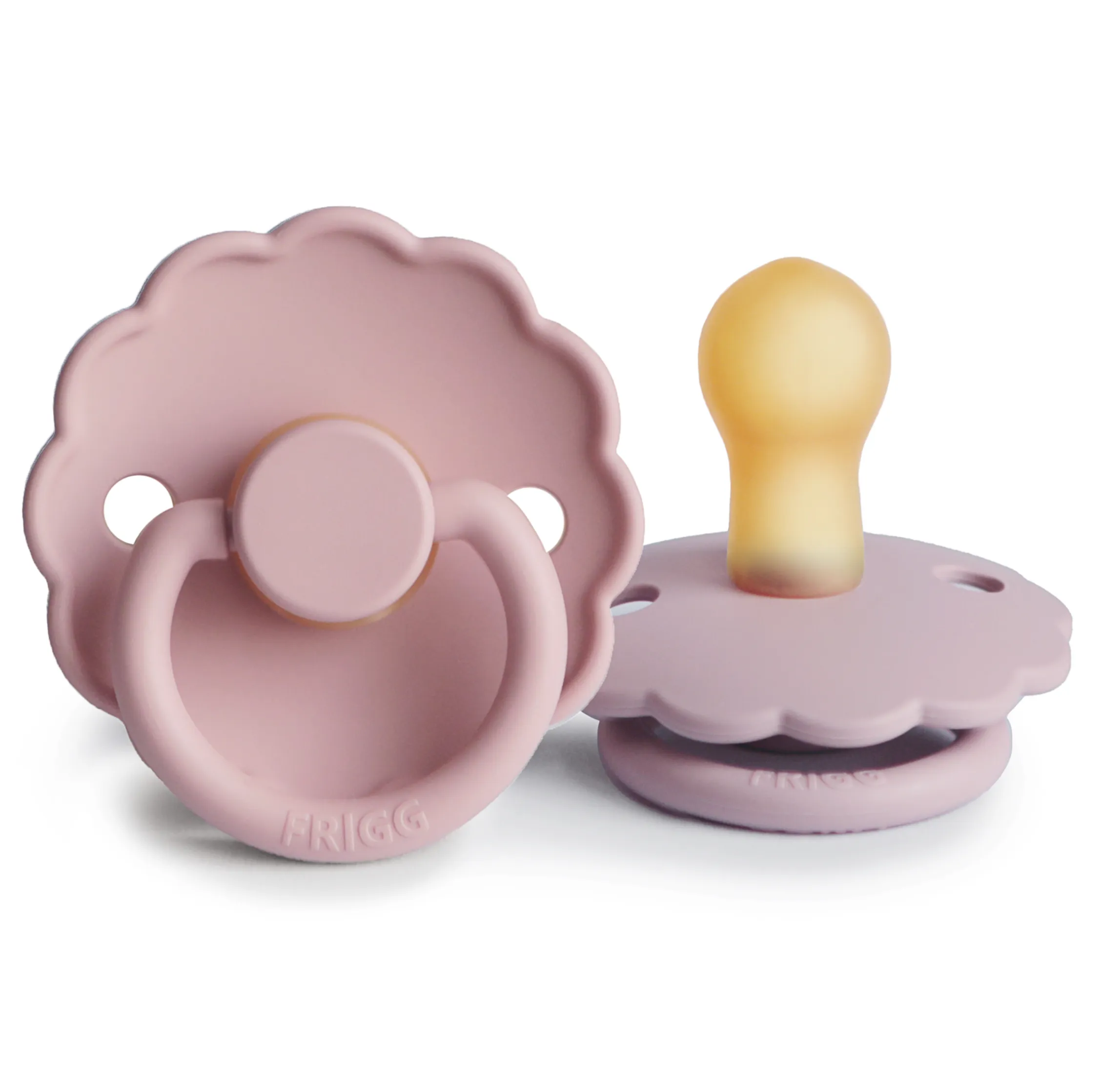 FRIGG Daisy Latex Baby Pacifier 2-Pack Baby Pink/Soft Lilac