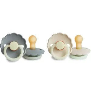 FRIGG Daisy Latex Baby Pacifier 2-Pack Cream Night/French Gray Night