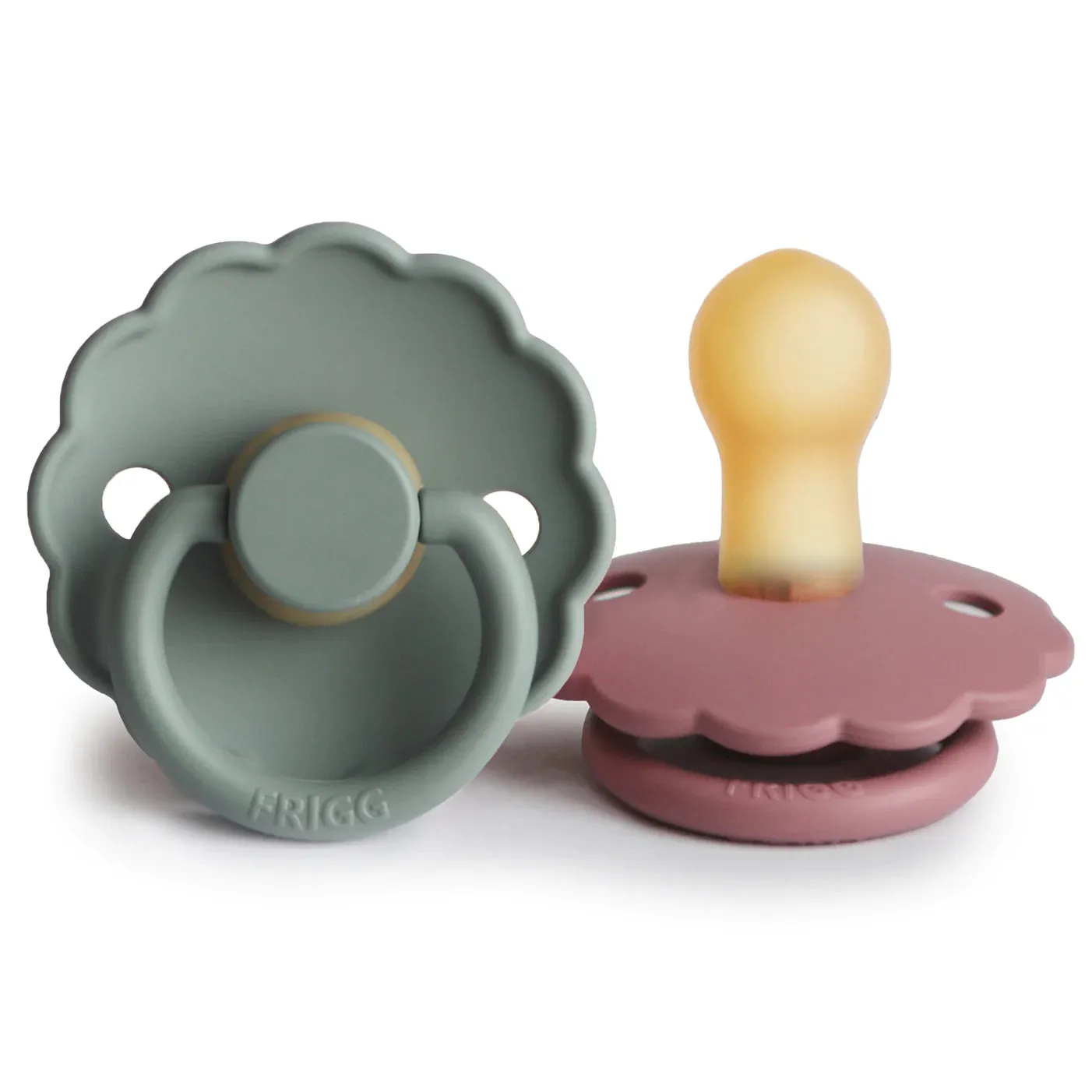 FRIGG Daisy Natural Rubber Baby Pacifier | 2-Pack