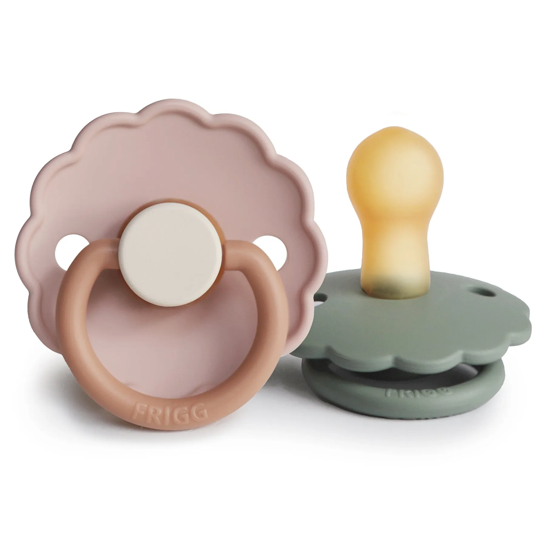 FRIGG Daisy Natural Rubber Baby Pacifier | 2-Pack