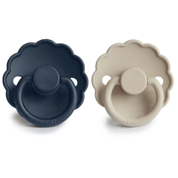 FRIGG Daisy Silicone Baby Pacifier (Dark Navy / Sandstone)