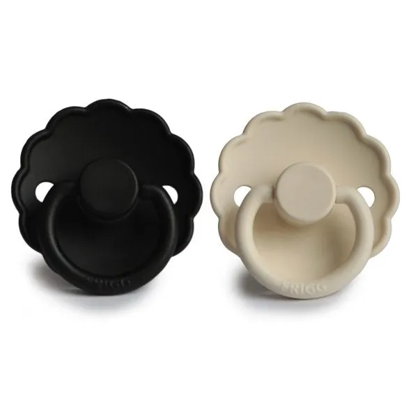 FRIGG Daisy Silicone Baby Pacifier (Jet Black / Cream)