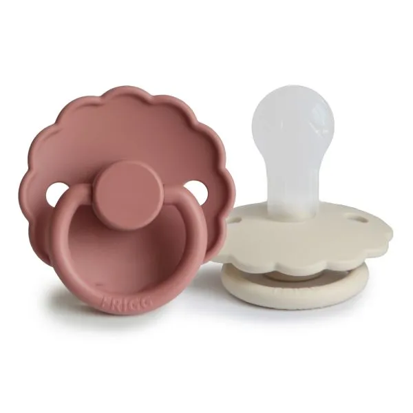 FRIGG Daisy Silicone Baby Pacifier (Powder Blush / Cream)