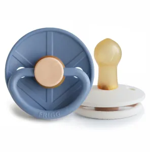 FRIGG Little Viking Natural Rubber Pacifier (2 Pack) | Ocean View/Cream