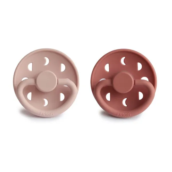 FRIGG Moon Silicone Baby Pacifier (Blush / Powder Blush)