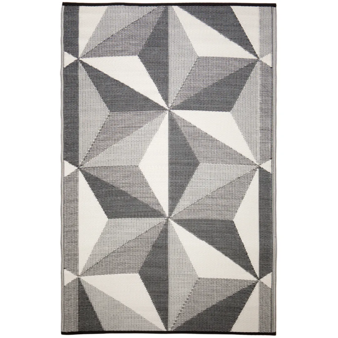 Geostar Glacier Grey Outdoor Rug