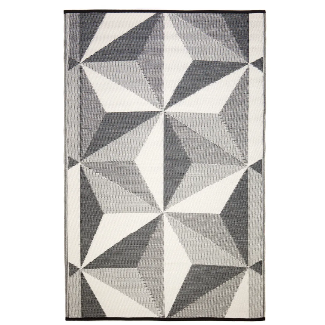 Geostar Glacier Grey Outdoor Rug