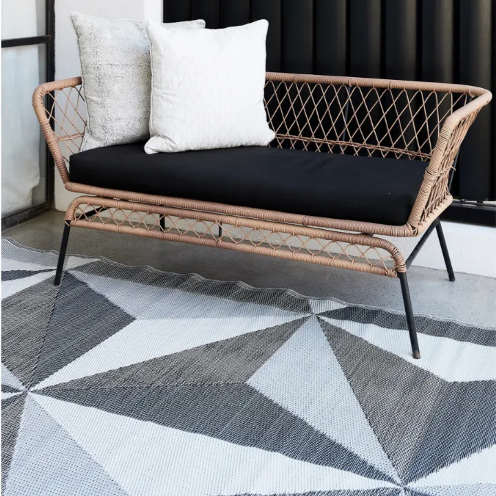 Geostar Glacier Grey Outdoor Rug