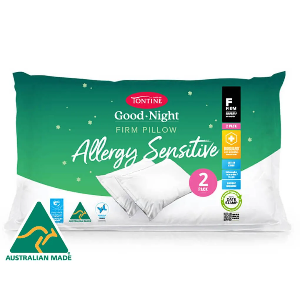 Good Night Allergy Sensitive Pillow 2 Pack - Firm