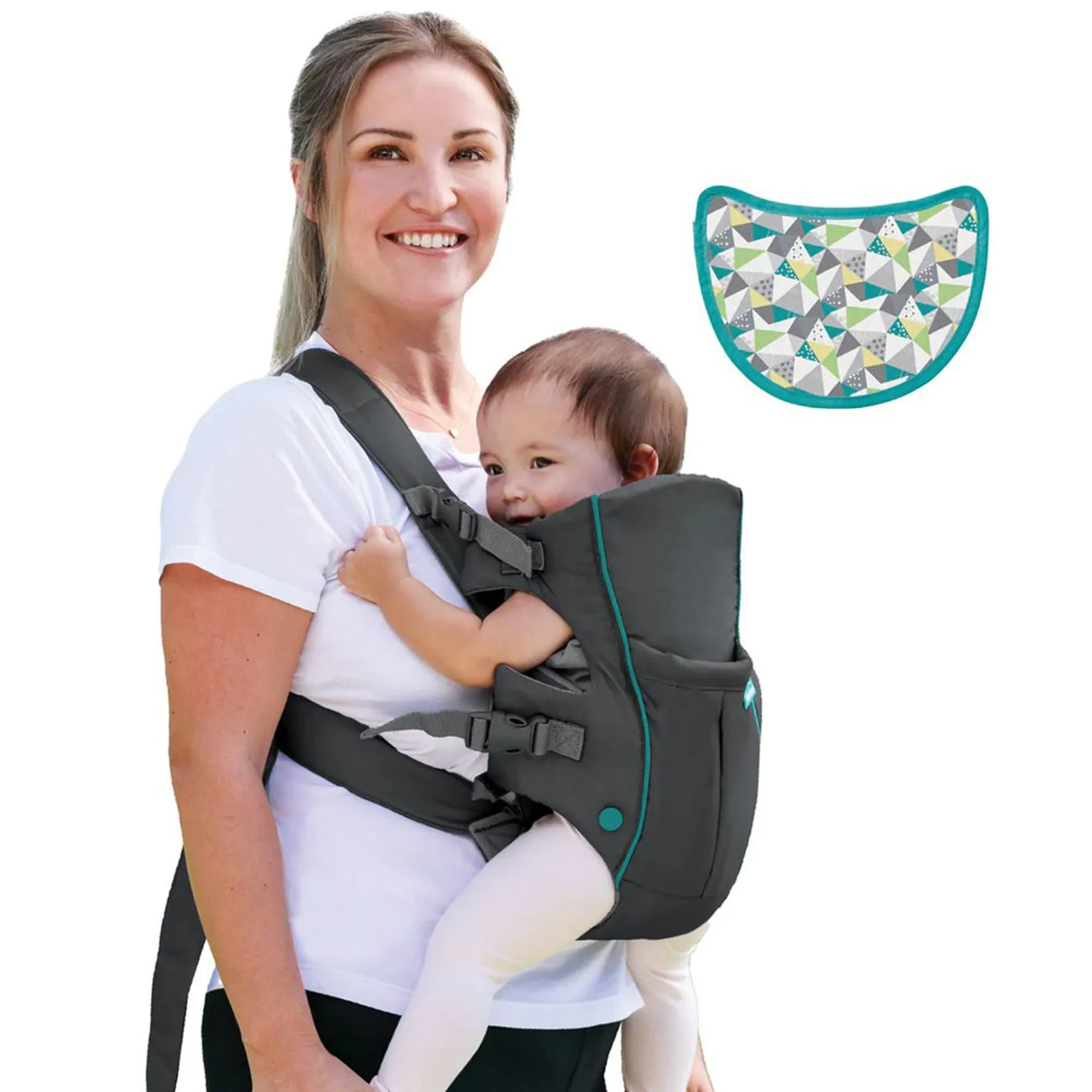 Infantino Swift Classic Carrier With Pocket - Grey - Birth to 12 Months