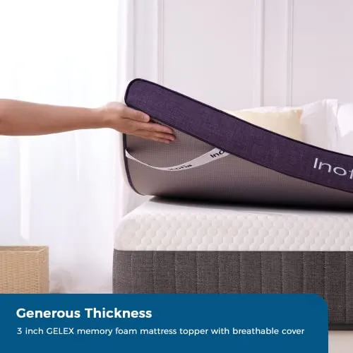 Inofia Sleep Gel Memory Foam Mattress Topper Single (New)