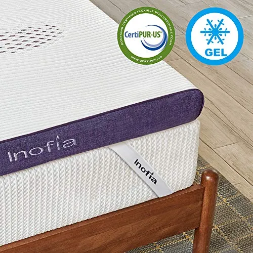 Inofia Sleep Gel Memory Foam Mattress Topper Single (New)