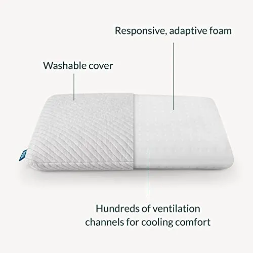 Leesa Premium Foam Pillow for Sleeping, King Size, CertiPUR-US Certified / 30-Night Trial