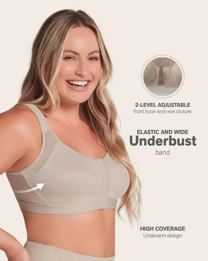 Leonisa Front-Close Wirefree Posture Corrector Bra