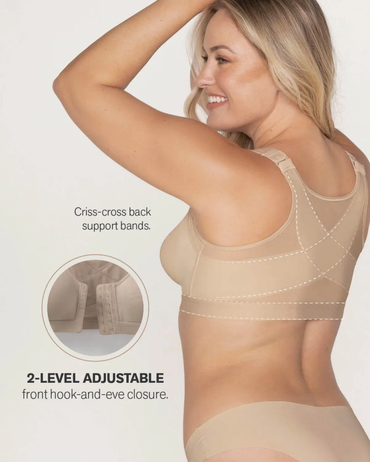 Leonisa Multi / Functional Unlined Wireless Posture Corrector Bra - 011473