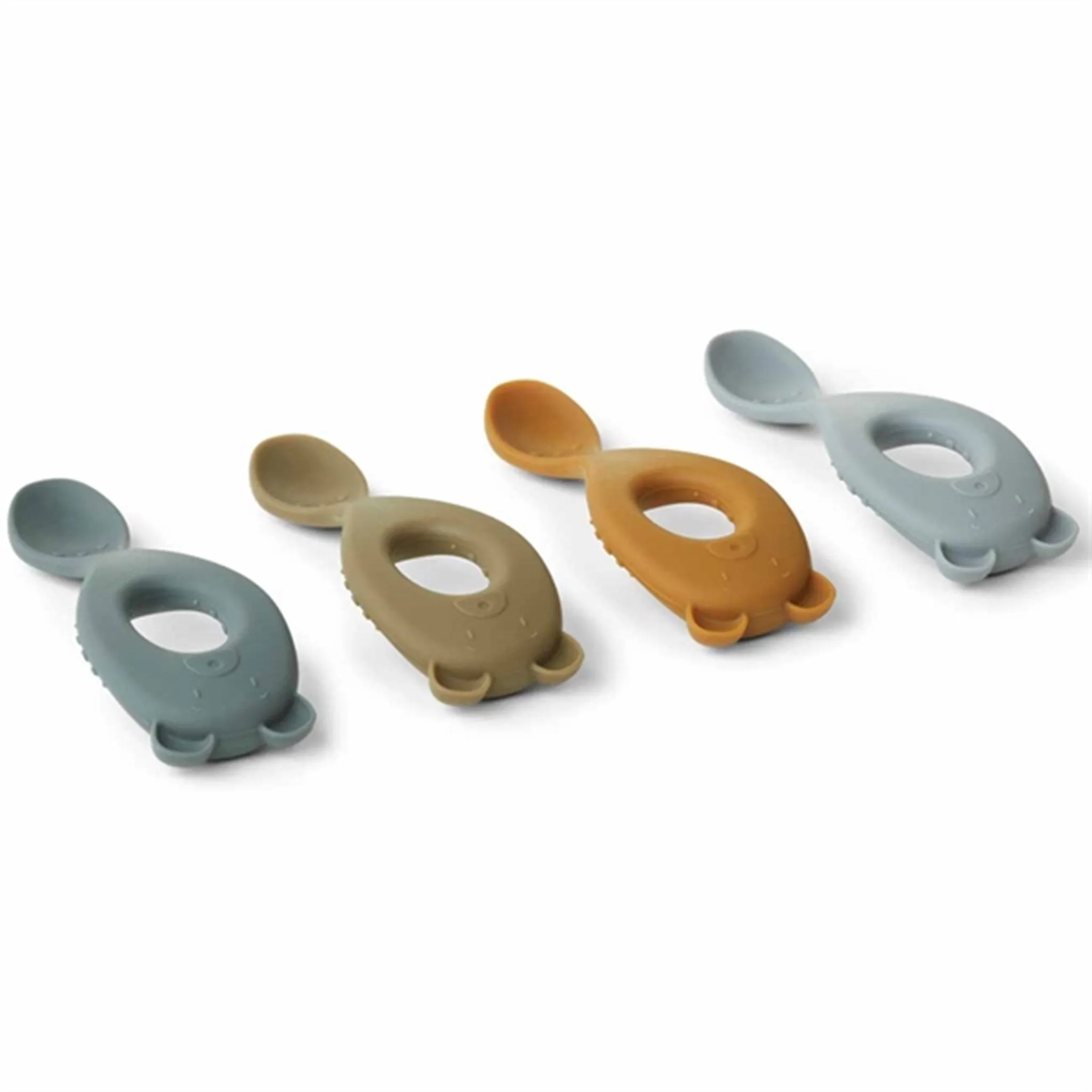 Liewood Liva Silicone Spoon 4-Pack Blue Multi Mix