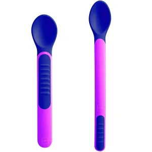 MAM Heat Sensitive Spoons And Cover 6m  Pink