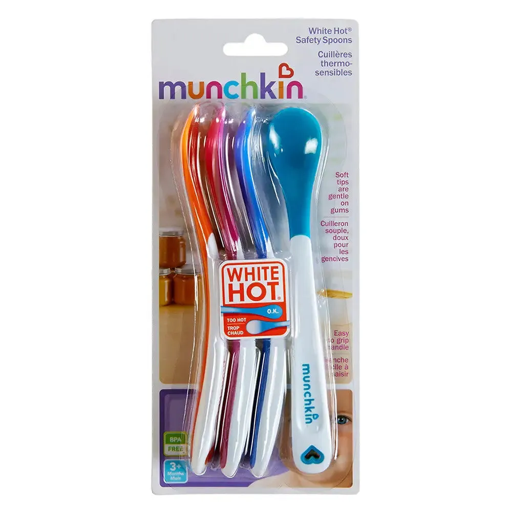 Munchkin White Hot Infant Safety Spoons (Pack of 4)