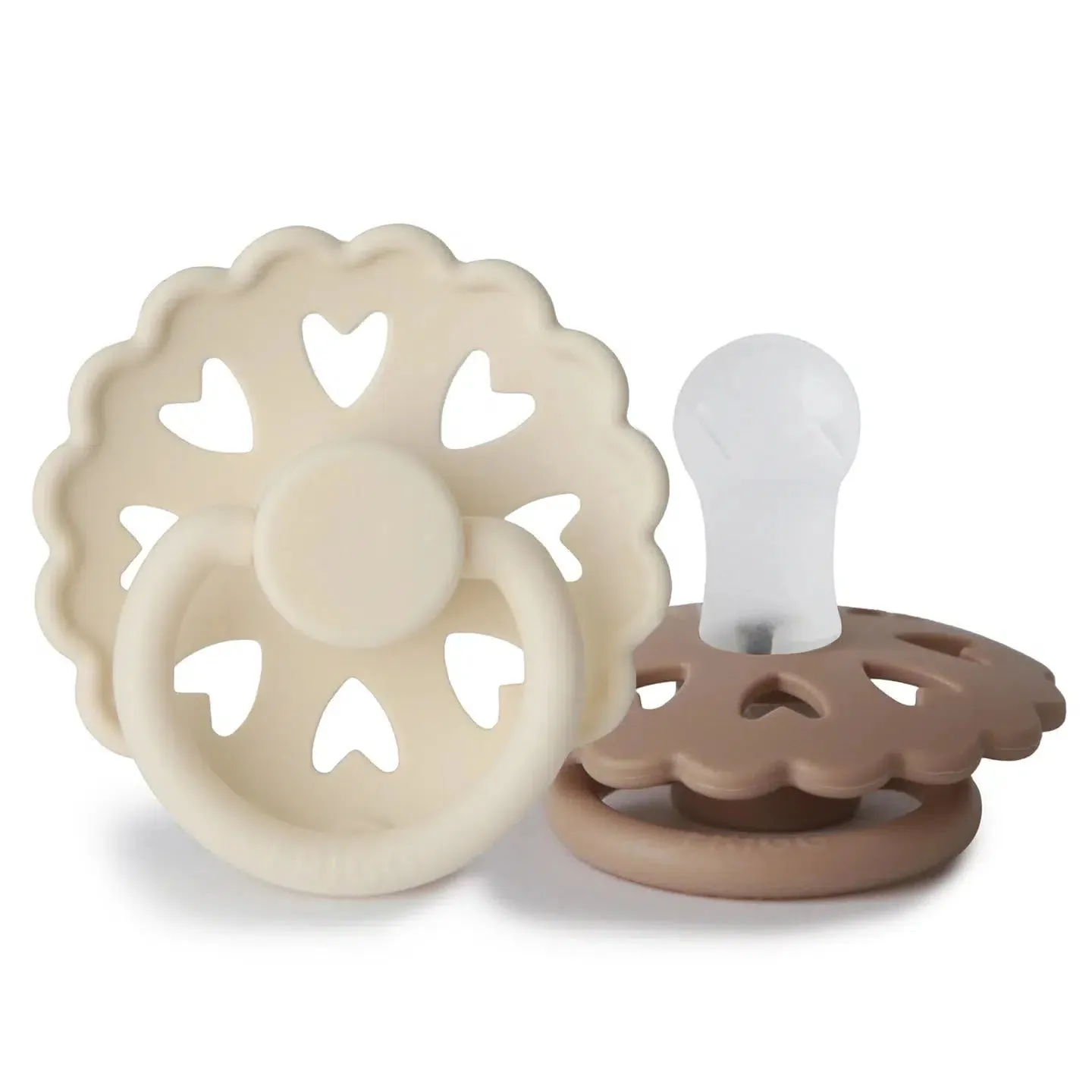 Mushie - FRIGG Anderson Silicone Pacifier 2-Pack - Cream   Satin