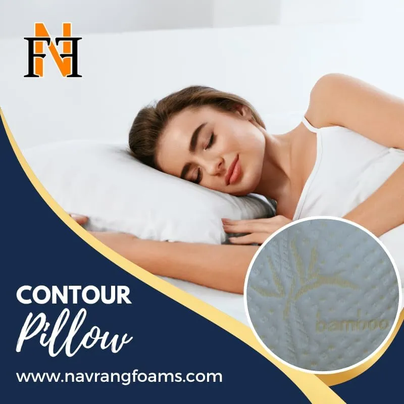 NAVRANG Foam & Fabrics Large Memory Foam Pillow. Firmness: Medium Soft