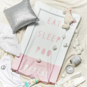 Obaby Changing Mat - Eat Sleep Repeat, Pink