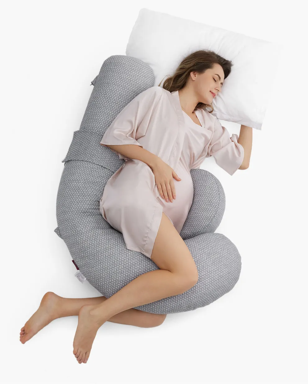 Original F Shaped Pregnancy Pillows with Adjustable Wedge Pillow